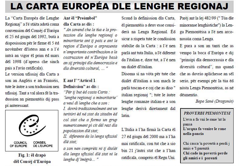 La Carta Européa dle Lenghe Regionaj